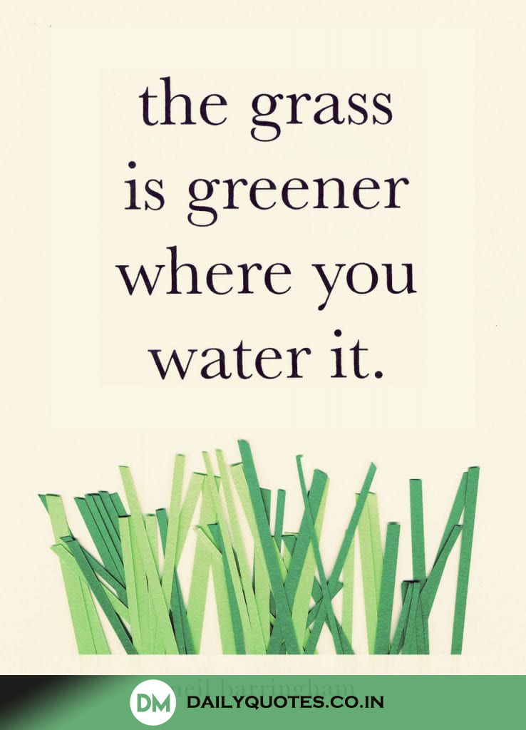 Grass, Greener, Water, Quotes