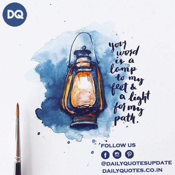 Word, Lamp, Feet, Light, Path, Quotes, DailyQuotes