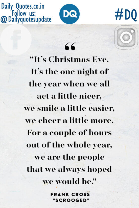 It’s Christmas Eve ……