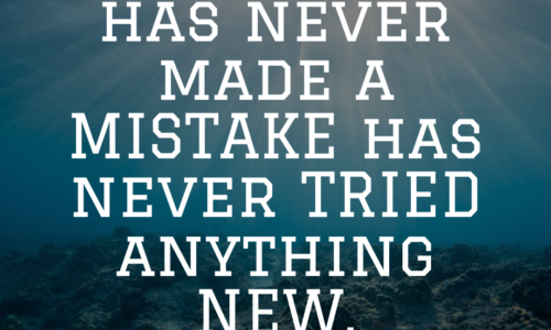 Anyone who has never made a mistake has never tried anything new.